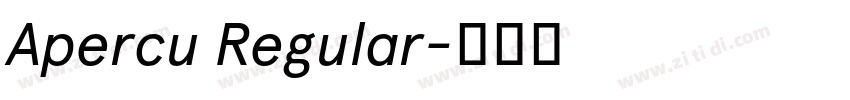 Apercu Regular字体转换